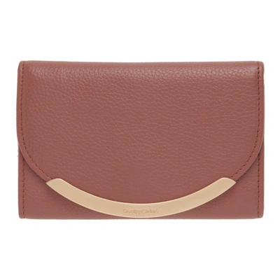 See By Chloé Pink Lizzie Compact Trifold Wallet In 27u Fwnbrn