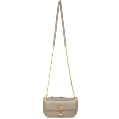 Chloé Grey Tess Leather Cross Body Bag In Neutrals