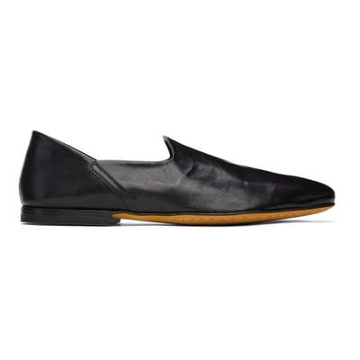 Officine Creative Ocuairt Round-toe Leather Loafers In Black