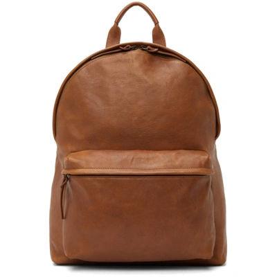 Officine Creative Tan Leather Oc Backpack In D210 Cuoio
