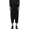 132 5. ISSEY MIYAKE BLACK RECYCLED JERSEY BASIC TROUSERS