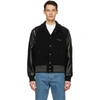 ACNE STUDIOS BLACK WOOL BOMBER JACKET