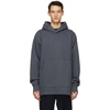 Acne Studios Oversized Logo Hoodie In Slate Grey