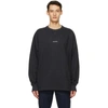 Acne Studios Logo-print Crew Neck Sweatshirt In Black