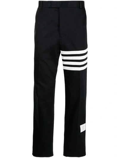 Thom Browne 4-bar Stripe Trousers In Black