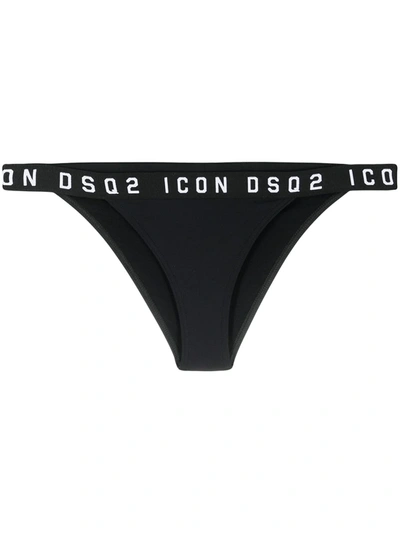 Dsquared2 Logo-waistband Briefs In Black