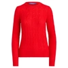 Ralph Lauren Cable-knit Cashmere Sweater In Lux Red