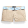 Polo Ralph Lauren Kids' Belted Stretch Chino Short In Classic Khaki