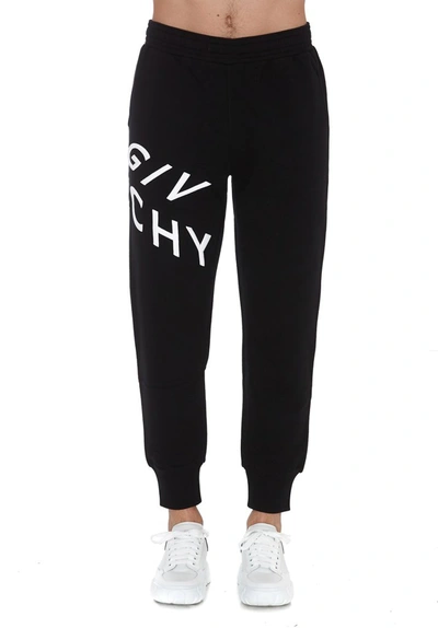 Givenchy Black Embroidered Refracted Logo Sweatpants