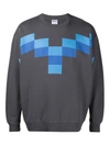 Marcelo Burlon County Of Milan Cotton Crewneck Sweatshirt With Logo Print In Grey