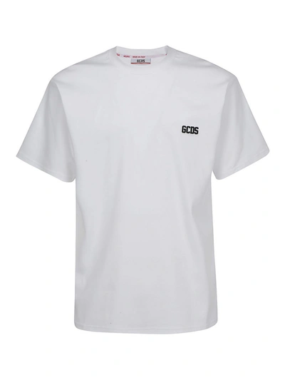 Gcds Basic Rubber Logo T-shirt In White