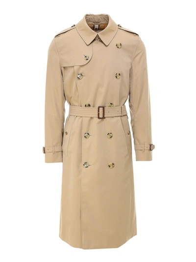 Burberry Long Kensington Heritage Trench Coat In Beige