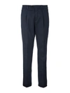 Brunello Cucinelli Garment-dyed Pima Cotton Trousers In Blue