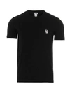 DOLCE & GABBANA LAUREL LOGO PATCH UNDERWEAR T-SHIRT IN BLACK