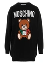 MOSCHINO ITALIAN TEDDY BEAR SHORT DRESS IN BLACK