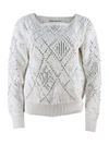 ERMANNO SCERVINO BEADS PULLOVER IN WHITE