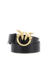 Pinko Logo-plaque Buckle Belt In Black