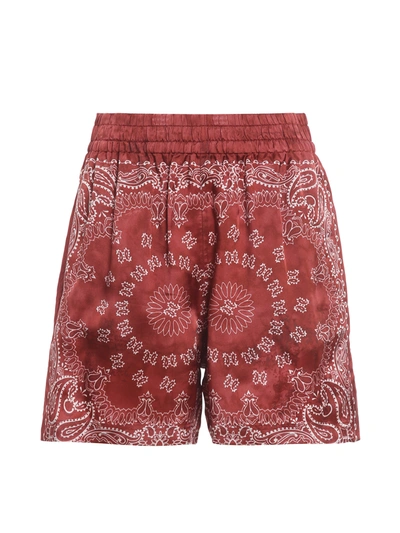 Golden Goose Cinderella Paisley-print Shorts In Red