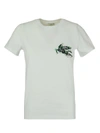 Etro Embroidered Printed Cotton-jersey T-shirt In White