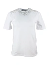 Ermanno Scervino Short Sleeve Crew Neck T-shirt With Embroidery In White