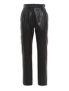Dolce & Gabbana Leather Carrot Fit Trousers In Black In Black