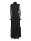 PHILOSOPHY DI LORENZO SERAFINI POLKA DOT GEORGETTE LONG DRESS