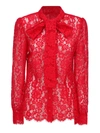 DOLCE & GABBANA COTTON-VISCOSE BLEND LACE SHIRT