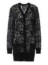 Dolce & Gabbana Lace Viscose Blend Long Cardigan In Black In Black