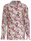 MSGM PLEATED SHIRT WITH FLORAL PRINT,11716282
