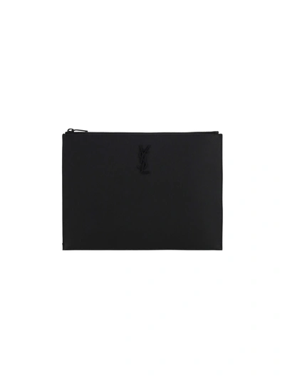 Saint Laurent I-pad Holder In Black