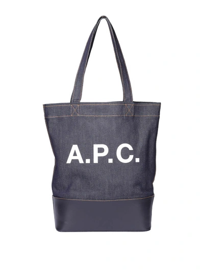 Apc A.p.c. Axelle Tote Bag In Blue