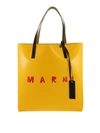 Marni Pvc Coated Tote Bag With Logo In Maize