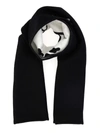 OFF-WHITE JACQUARD WOOL COTTON BLEND SCARF