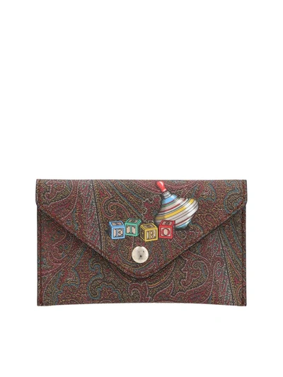 Etro Toys Spinning Top Clutch In Multicolor In Multicolour