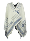 ETRO EMBROIDERED WOOL BLEND SHAWL