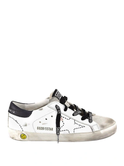 Golden Goose Kids' Superstar Leather Sneakers In White