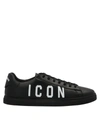 Dsquared2 Black & White 'icon' New Tennis Sneakers