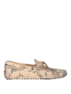 TOD'S CAMOUFLAGE NUBUCK LOAFERS