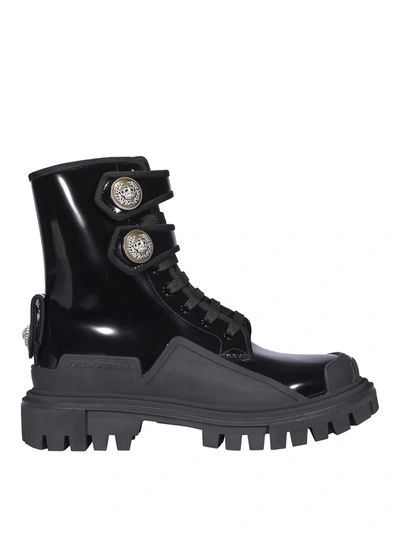 Dolce & Gabbana Hi Trekking Ankle Boots In Black