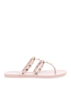 Valentino Rockstud Flip-flops In Pink In Light Pink