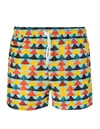KITON MAN LIGHT BLUE SWIMSUIT WITH MULTICOLORED PATTERN,UCOM2CX08S14 65