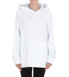 Msgm Metallic-logo Cotton Hoodie In White