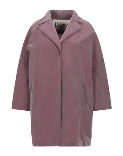 Herno Overcoats In Deep Purple