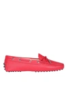 TOD'S TOD'S PEBBLED LEATHER DRIVING SHOES IN RED