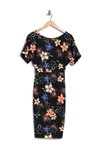 Alexia Admor Dolman Sleeve Sheath Dress In Azure Floral