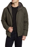 Zachary Prell Glasgow Faux Fur Lined Jacket In Olive