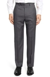 SANTORELLI FLAT FRONT TWILL WOOL DRESS PANTS,606192915391