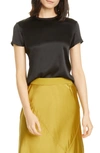 Atm Anthony Thomas Melillo Stretch Silk T-shirt In Black