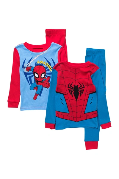 Ame Kids' Marvel Spider-man Print Cotton Pajama Set In Assorted