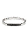 Effy Sterling Silver Pave Black Sapphire Bracelet In Black